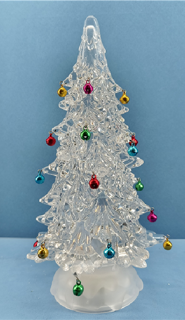 Acrylic transparent Christmas tree lights with colored balls