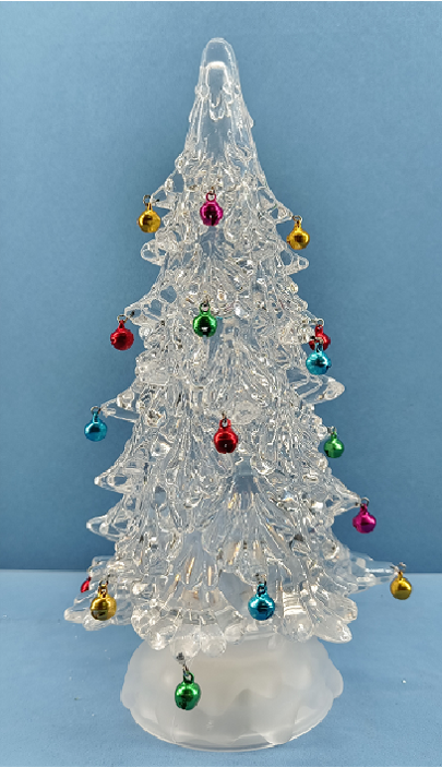 Acrylic transparent Christmas tree lights with colored balls