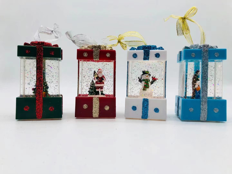 Acrylic water injection gift lantern Snowman&Santa Claus&Character shape