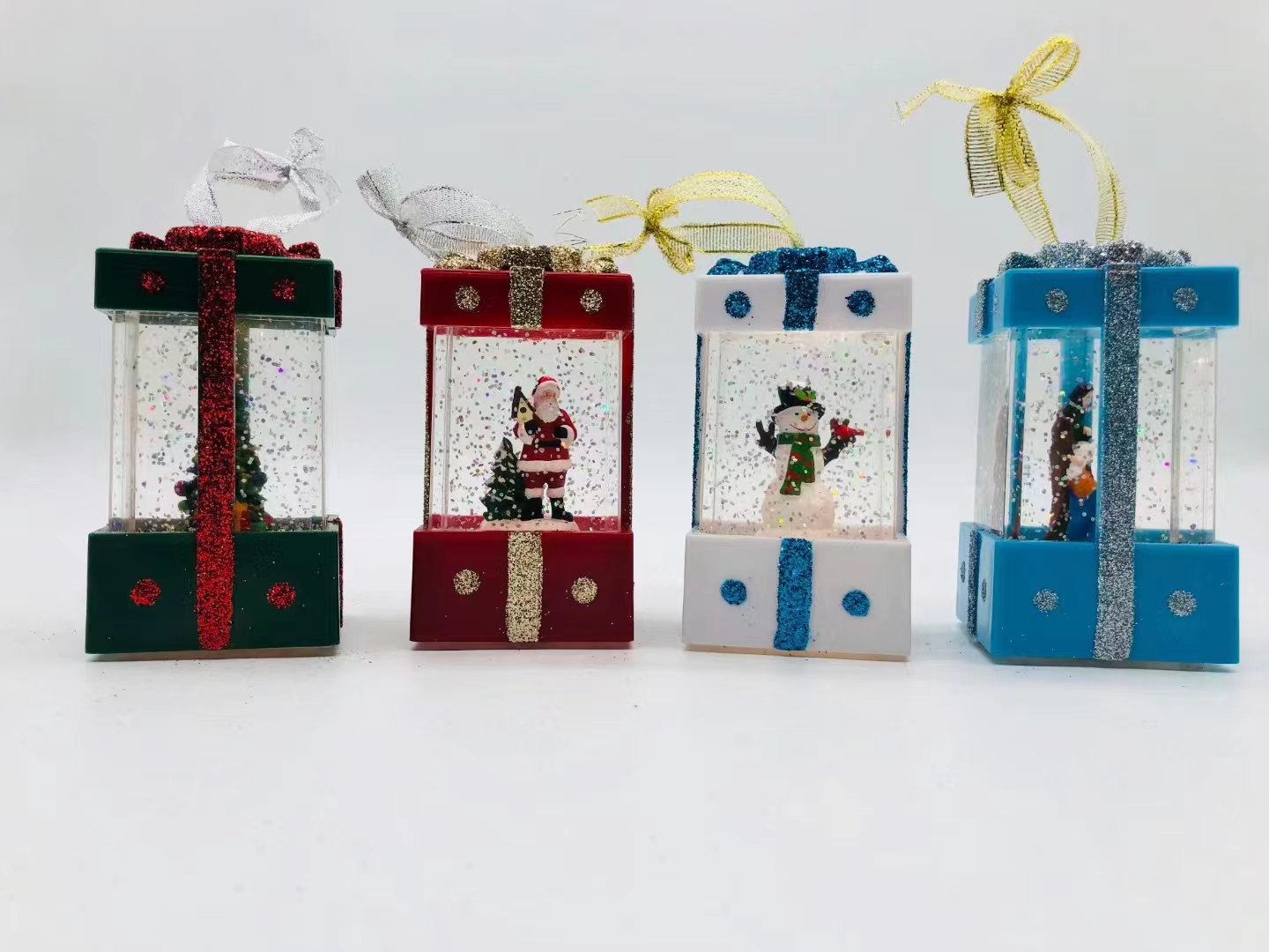 Acrylic water injection gift lantern Snowman&Santa Claus&Character shape
