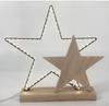 motif frame light with wooden star decor