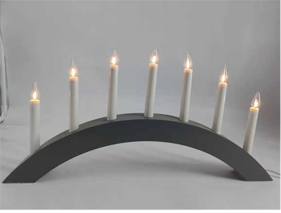 7 LEDs Wooden Candle Bridge Light 2