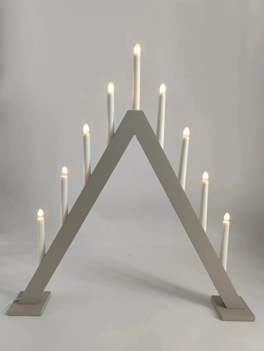 9 LEDs Wooden Candle Bridge Light