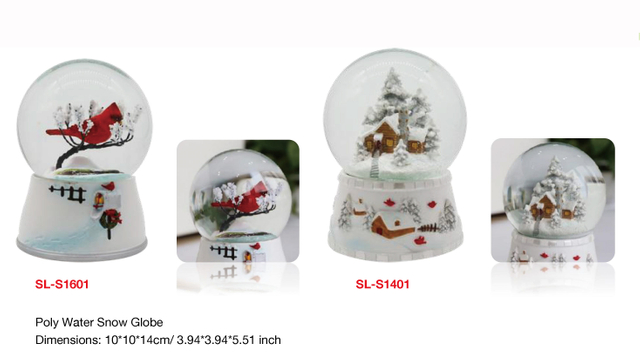 Acrylic Poly Water Snow Globe Red Bird / House SR - 134