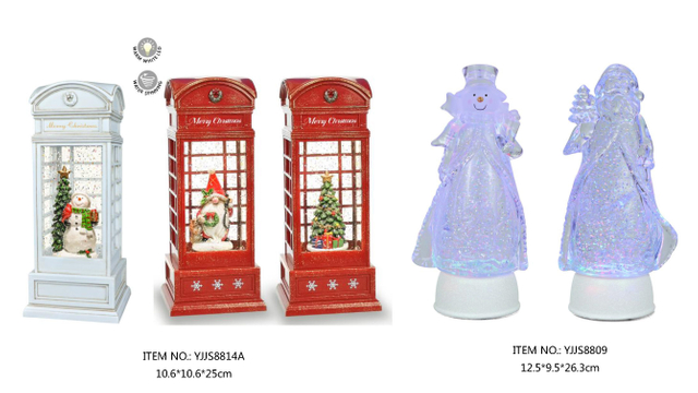 Acrylic Water Motion Light Snowman & Gifts / Santa Claus / Christmas Trss & Gifts SJ - 23