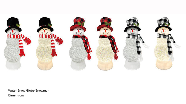 Acrylic Water Snow Globe Figure Snowman SR - 121