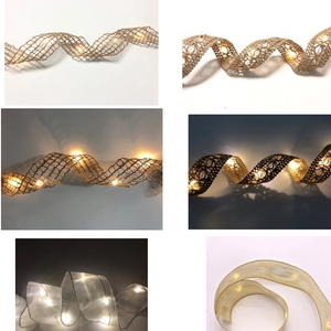 2M Ribbon light (Hemp rope/chiffon)