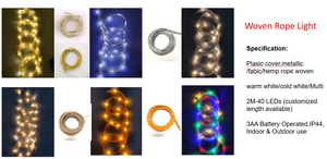 Woven rope lights 