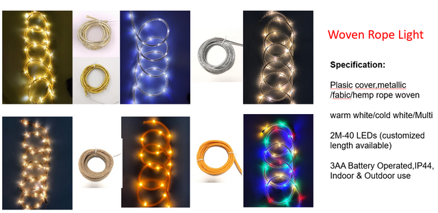 Woven rope lights 