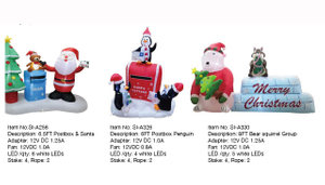 Postbox & Santa & Bear squirrel Inflatable LED Lights