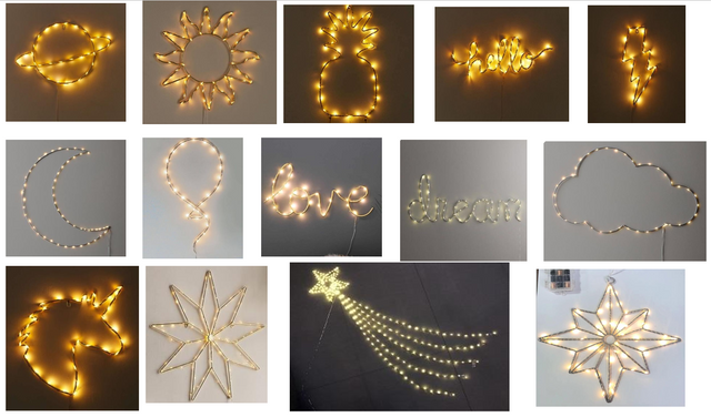 Metal wire decoration lights