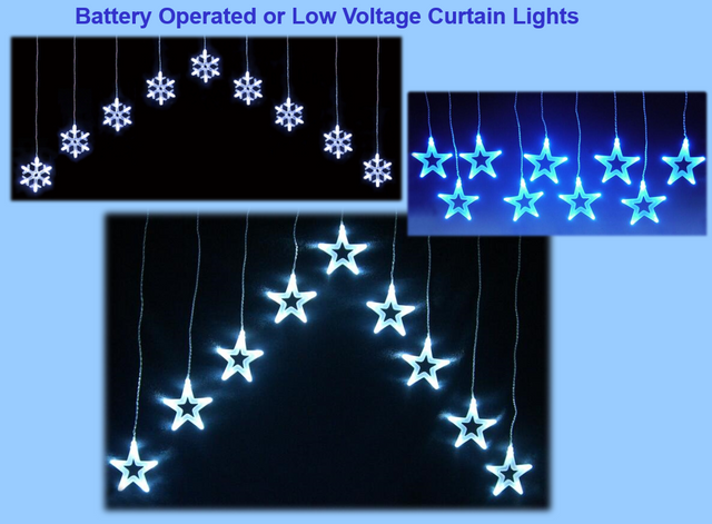 Star&Snowflake curtain lights