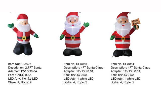 2.7FT,4FT Santa Claus Inflatable Lights