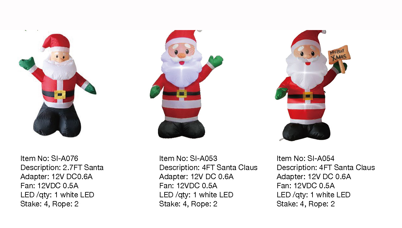 2.7FT,4FT Santa Claus Inflatable Lights