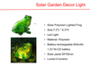 Solar LED Polyresin Lighted Frog