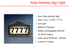 Solar LED Copper Plastic Post & address Sign Lights