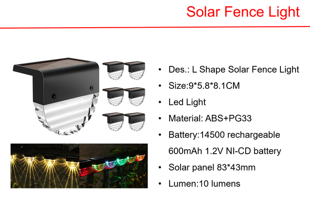 Solar LED Flickering LED Stake & Shape Solar Fence Lights