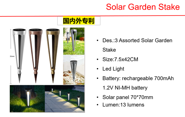 Solar LED Assorted Solar Garden Stake & Mini Solar Fence Lights