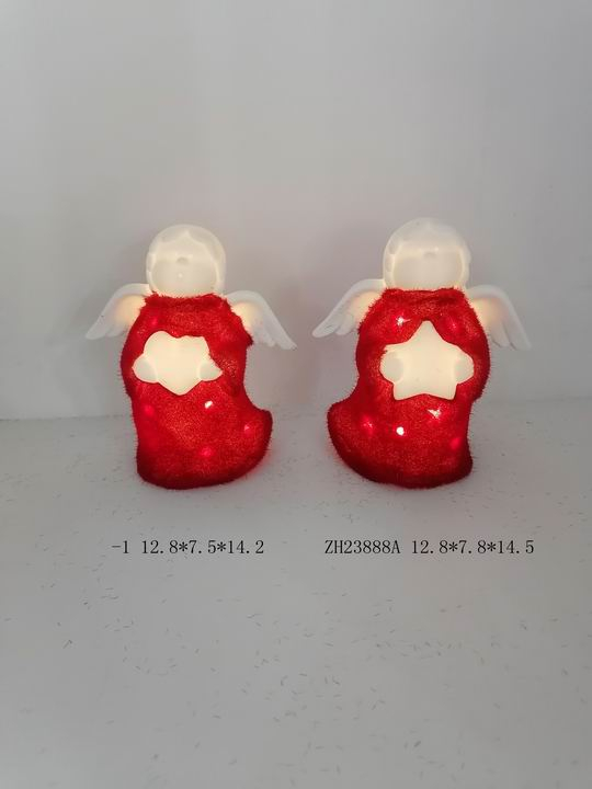 porcelain Angel with heart / star light - 15