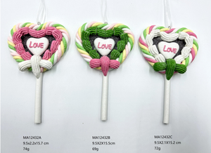 clay dough love heart lollipop- 37