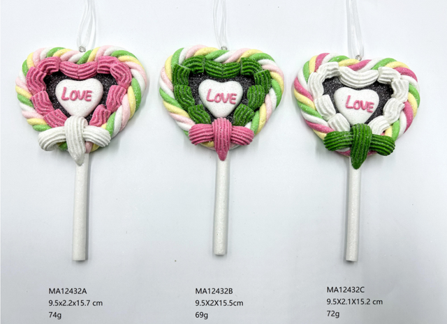 clay dough love heart lollipop- 37
