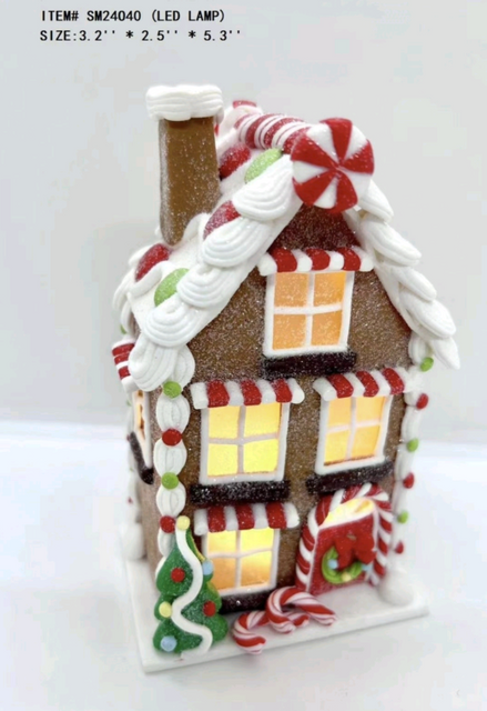 clay dough Candy cane in front of the candy house - 19