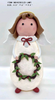 clay dough The little angel is holding the wreath- 10