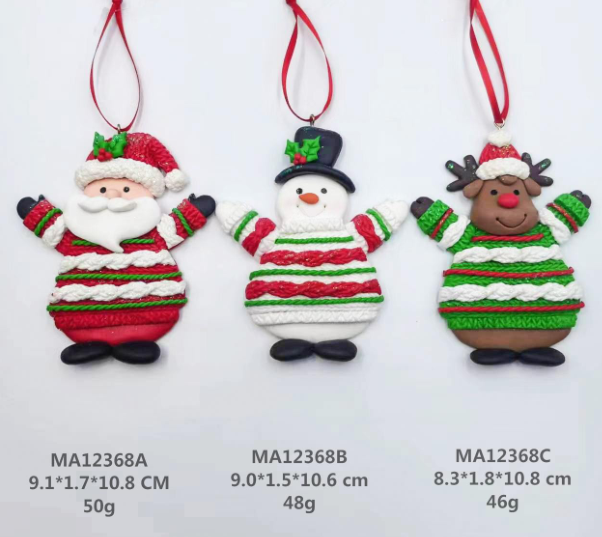 clay dough gingerbread man Santa Claus / Snowman / Reindeer - 45