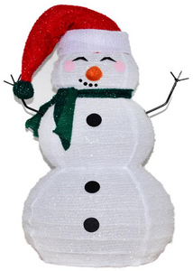 Fabric-wrap Snowman collapsible lights