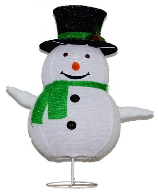 Fabric-wrap Snowman collapsible lights