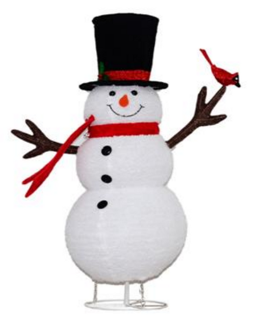 Fabric-wrap Snowman collapsible lights