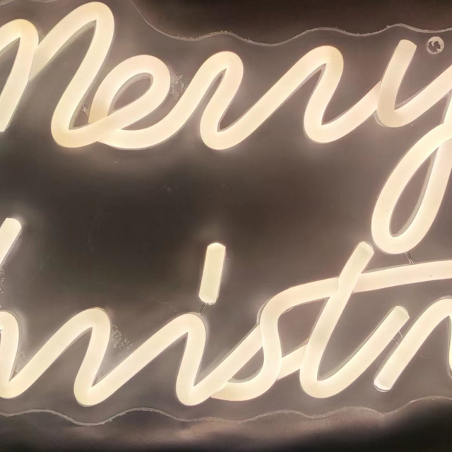 Acrylic Sheet MerryChristmas Letters Lights