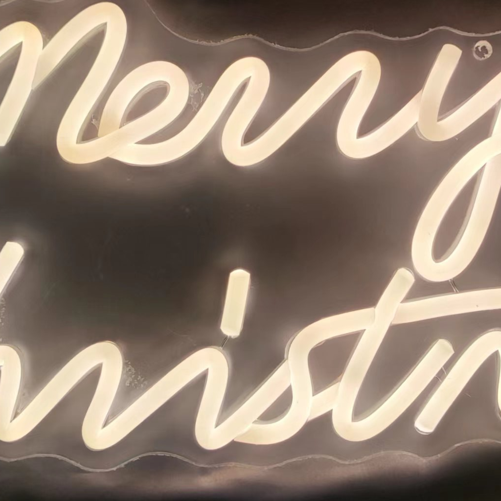 Acrylic Sheet MerryChristmas Letters Lights