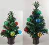 X'mas Green color+Ball Crystal Fiber tree with Round basin