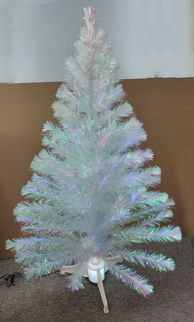 X'mas White color Crystal Fiber tree with matel leg - 13