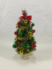 X'mas Green Mini Tree with basin + diff col. ball/Red belt - 28