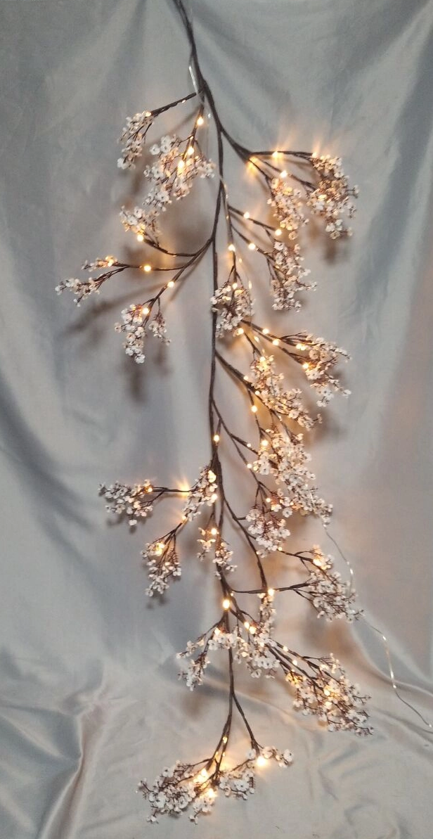 New 1.5M Artificial Withered Branch Vine & Flower LED Light Tree - F4 Recessed 70-LED Warm White Blossom Lamp for Elegant Indoor/Outdoor Decorative Illumination
