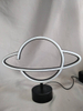 Planet-Shaped Neon Tube Light with 30×8×34cm Black Round Base, Futuristic Cosmic LED Decorative Lamp for Space-Themed Rooms