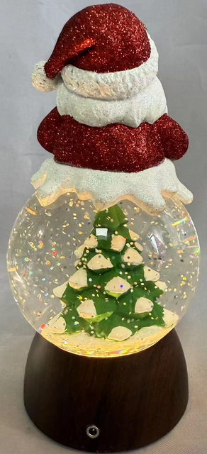 Wreath Santa Claus Snow Globe