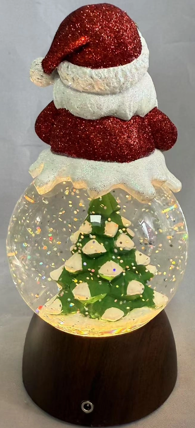 Wreath Santa Claus Snow Globe