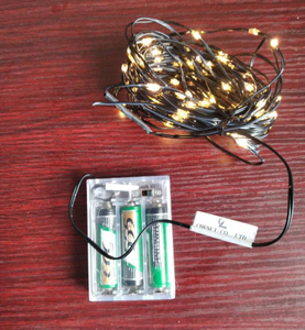 Black Fabric Wire LED String Lights - 100 Warm White LEDs with Transparent 3×AA Battery Box for Elegant Indoor/Outdoor Decorative Lighting