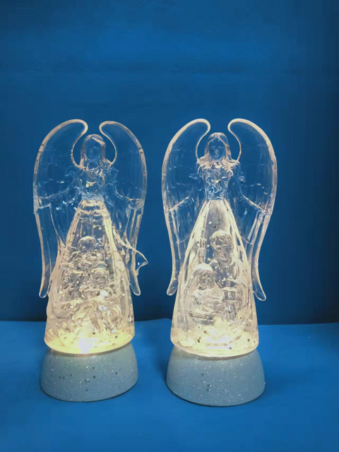 Acrylic transparent angel modeling Golden light