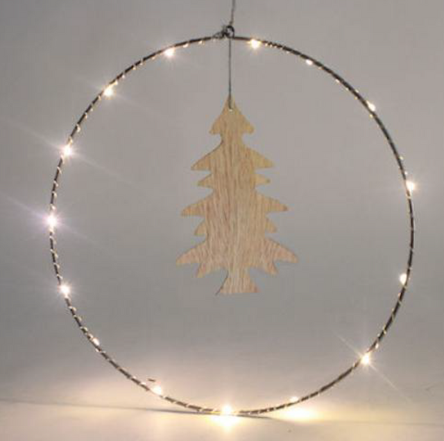 30cm LED Ring with Wooden Figure