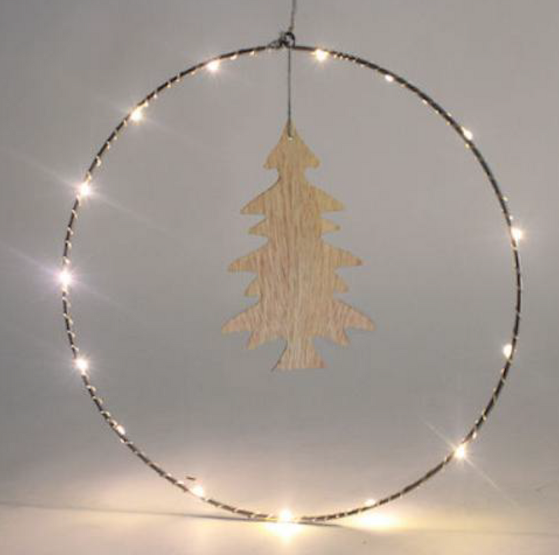 30cm LED Ring with Wooden Figure