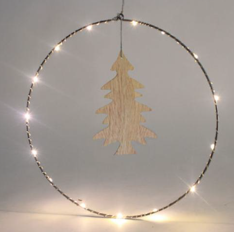 30cm LED Ring with Wooden Figure
