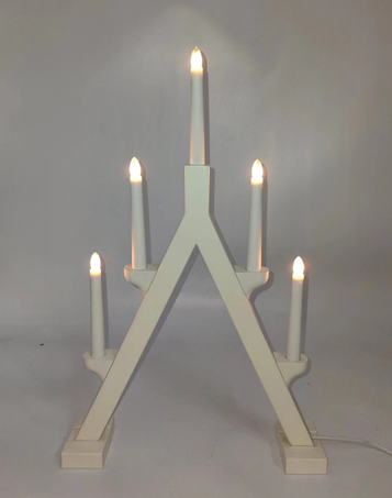 5 LEDs Wooden Candle Bridge Light 1
