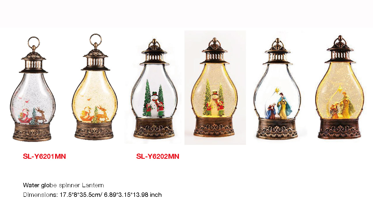 Acrylic Water globe spinner Lantern Santa Claus&Reindeer/Snowman/Virgin Mary SR - 96
