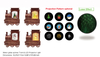 Acrylic Water globe spinner Train & LED Projector Light Santa Claus & Dog / Snowman SR - 64