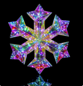Color intrigue Christmas snowflake