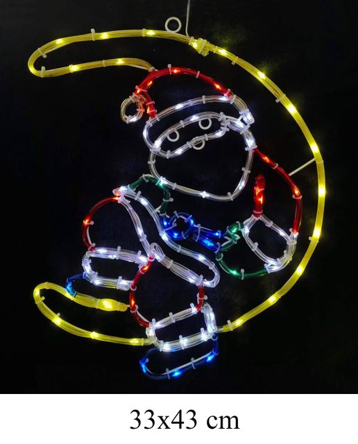 Mini rope motif lights (Moon+Santa)
